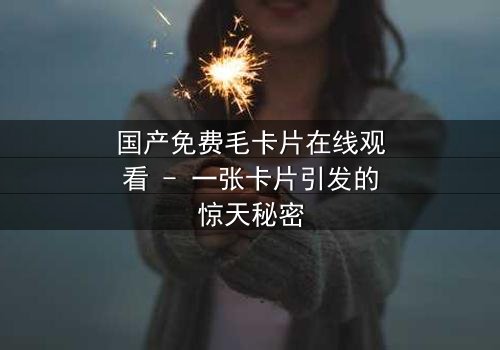 国产免费毛卡片在线观看 - 一张卡片引发的惊天秘密